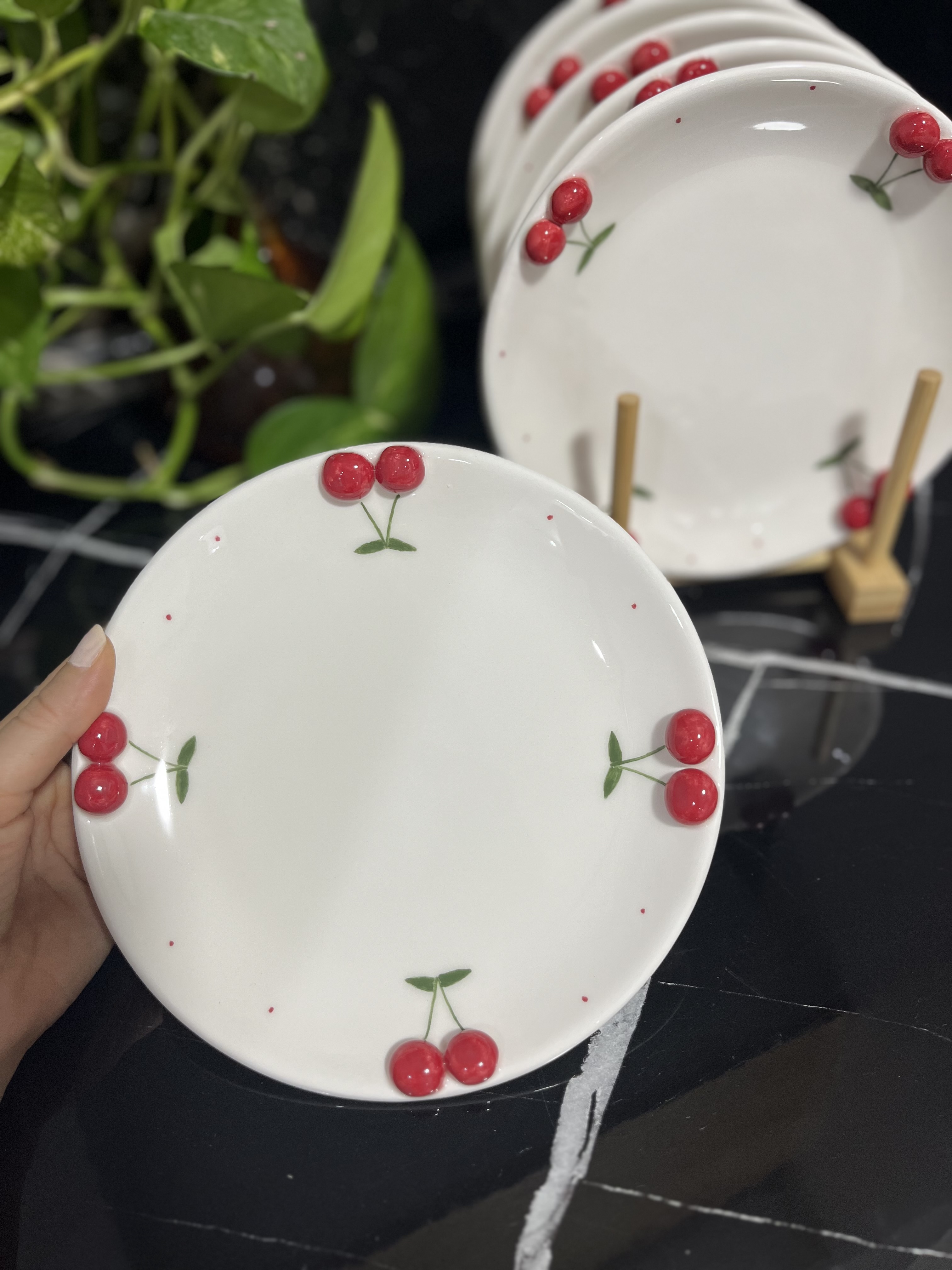 پیش دستی گیلاسی سرامیکی